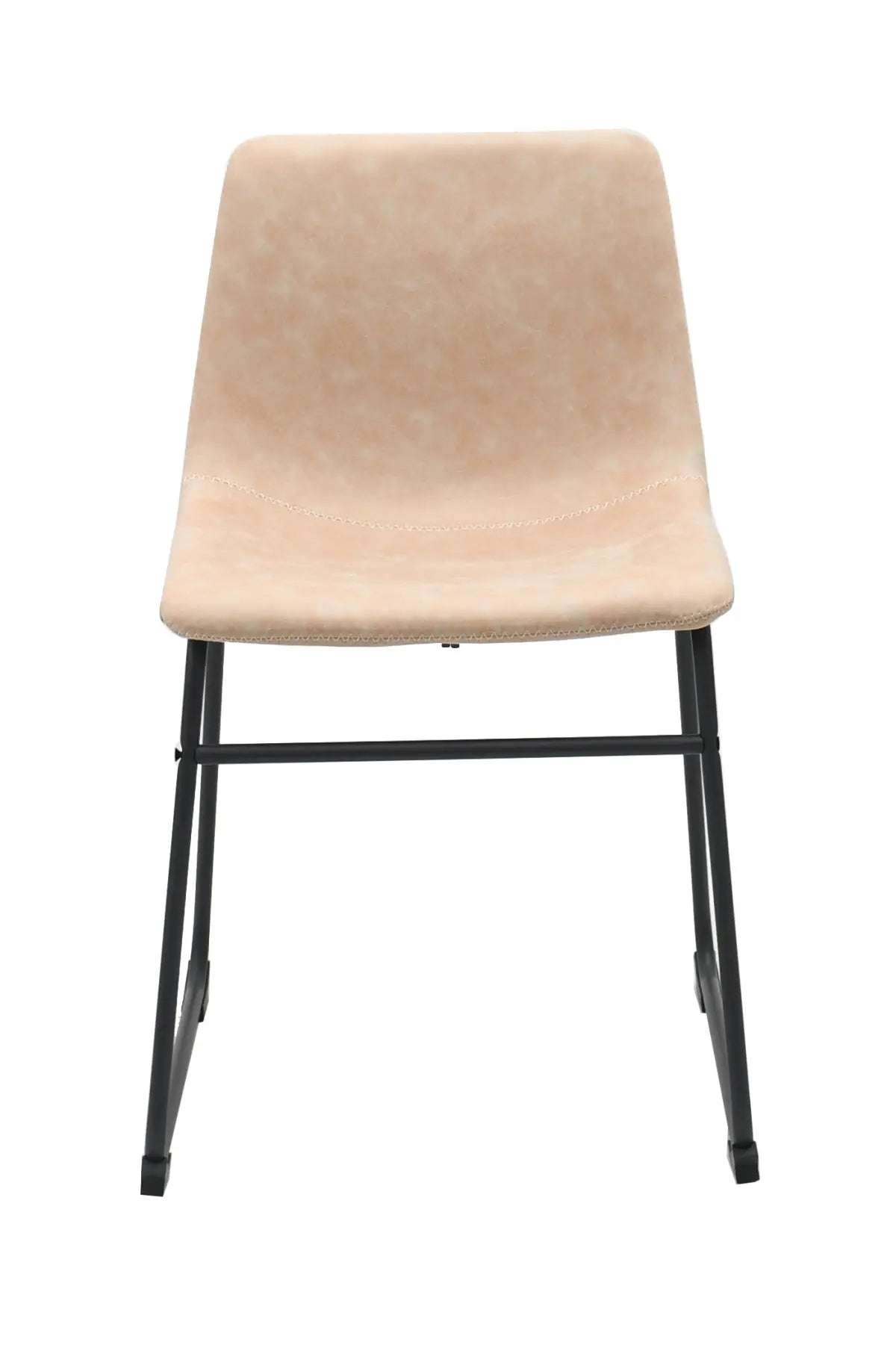 Chaises Ralphi en tissu beige vintage | Duo avec cadre en acier noir