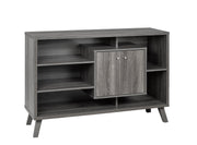 Buffet Multi-Rangement 47" : Fini Gris Moderne et Argent