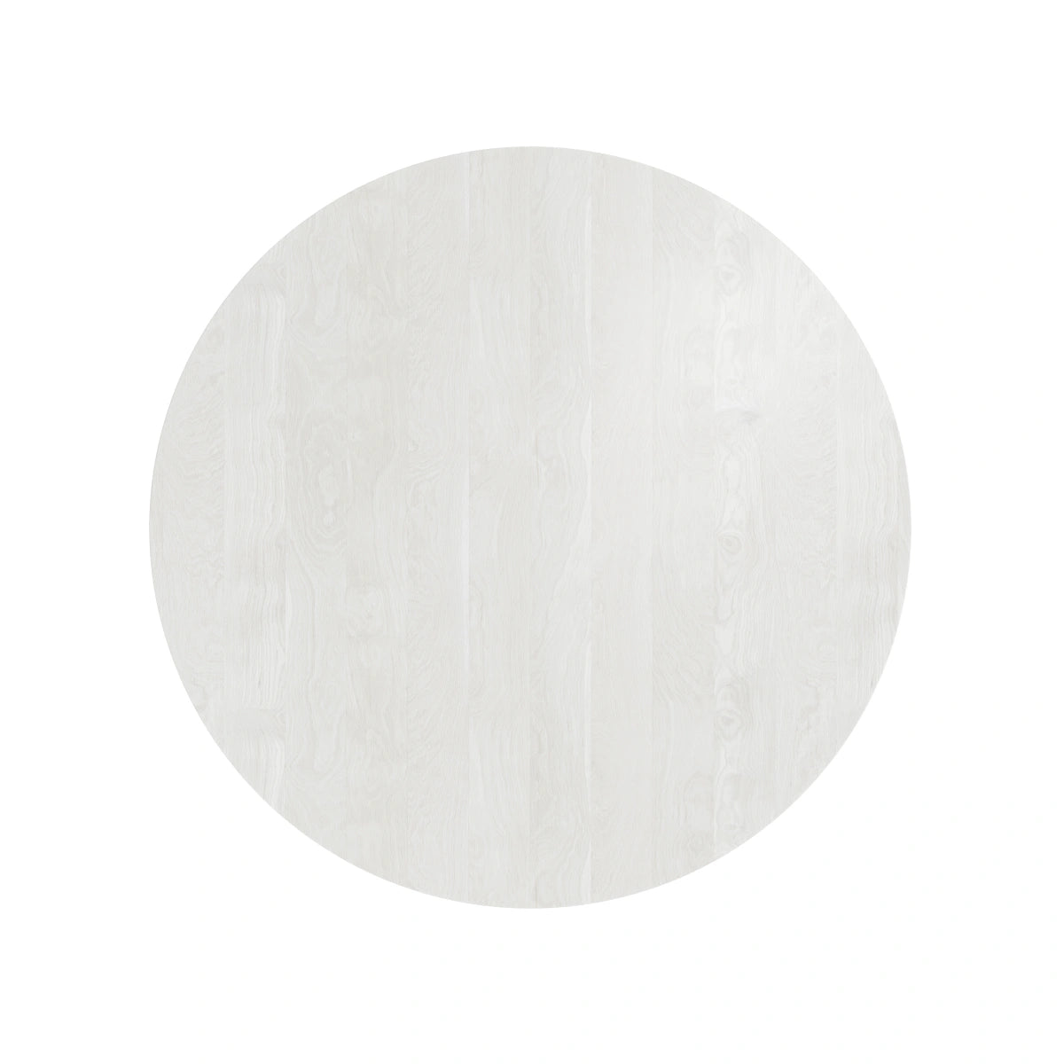 Akira Round Wood Dining Table - Washed White Finish