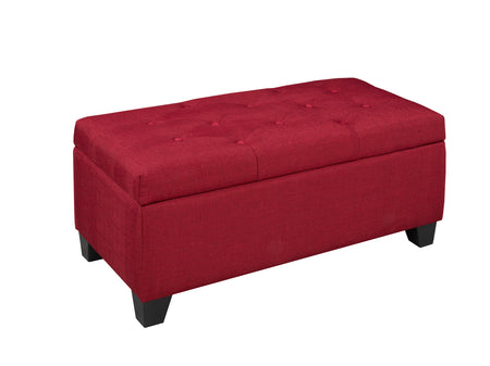 POUF DE RANGEMENT - ROUGE ( Meuble Mtl )
