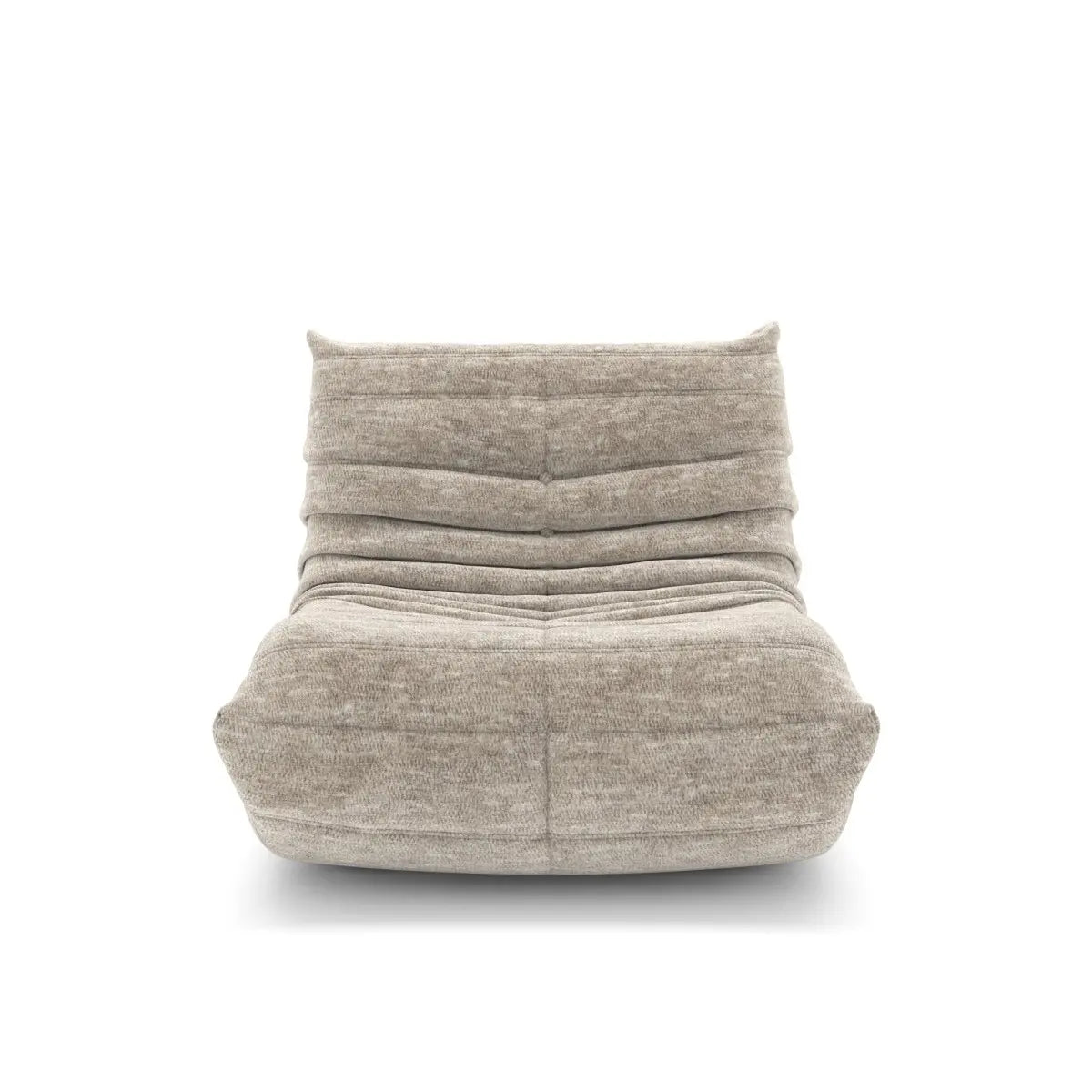 Fauteuil d'appoint Dontae Beige | Design plissé et mousse 60D