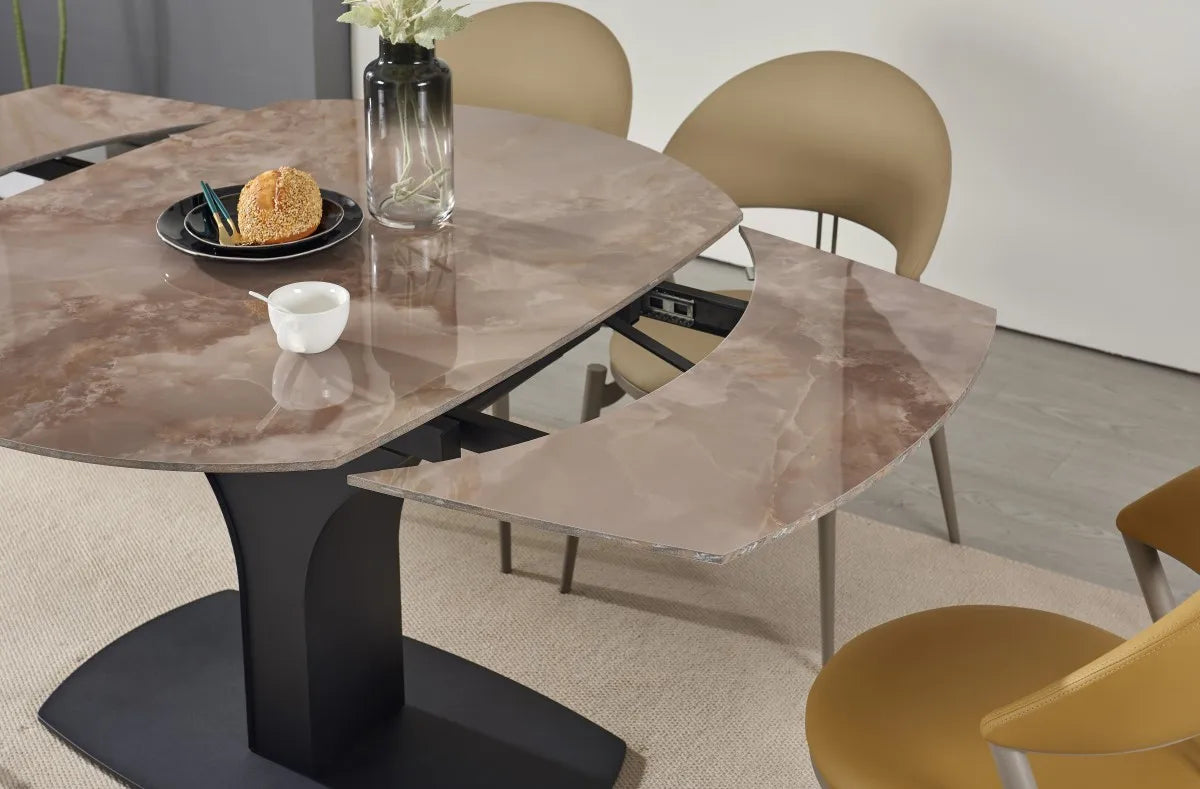 Table à manger extensible Imani - Pierre frittée Agate