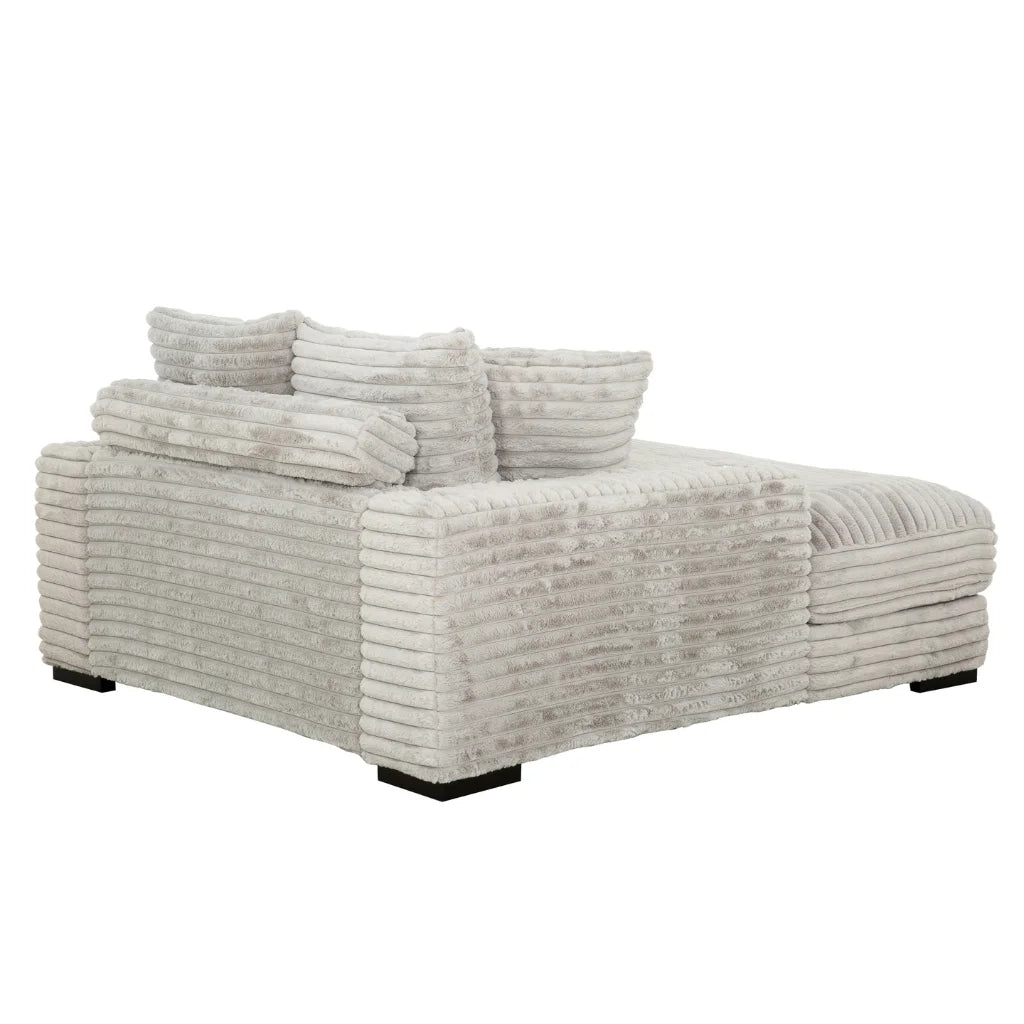 Chaise Longue Cuddler Gris Vison | Confort pour Deux avec Port USB