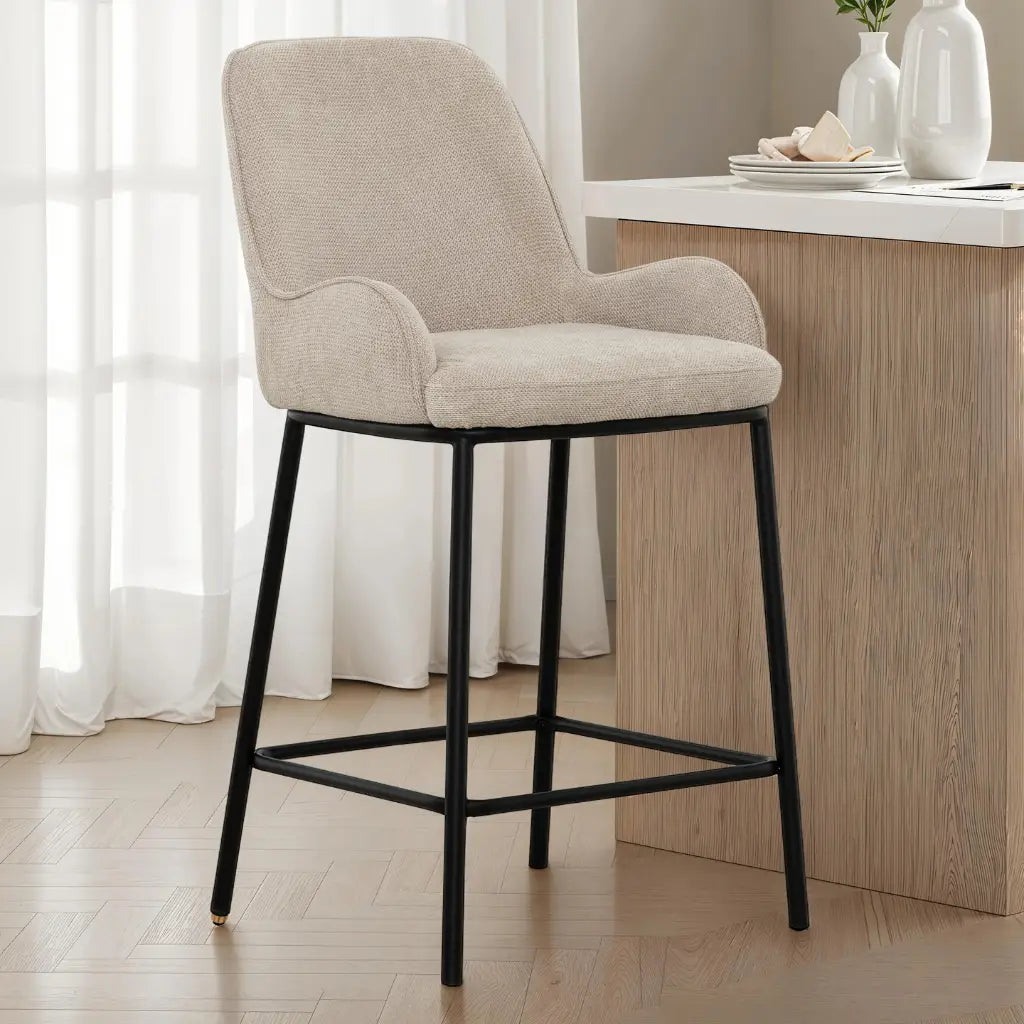 Chaises 1017 Taupe Uzzi | Hauteur 26" | Ensemble de 2