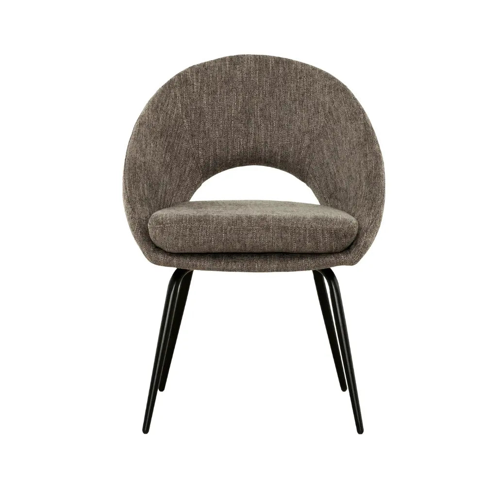 chaise de salle à manger ergonomique taupe | Lot de 2