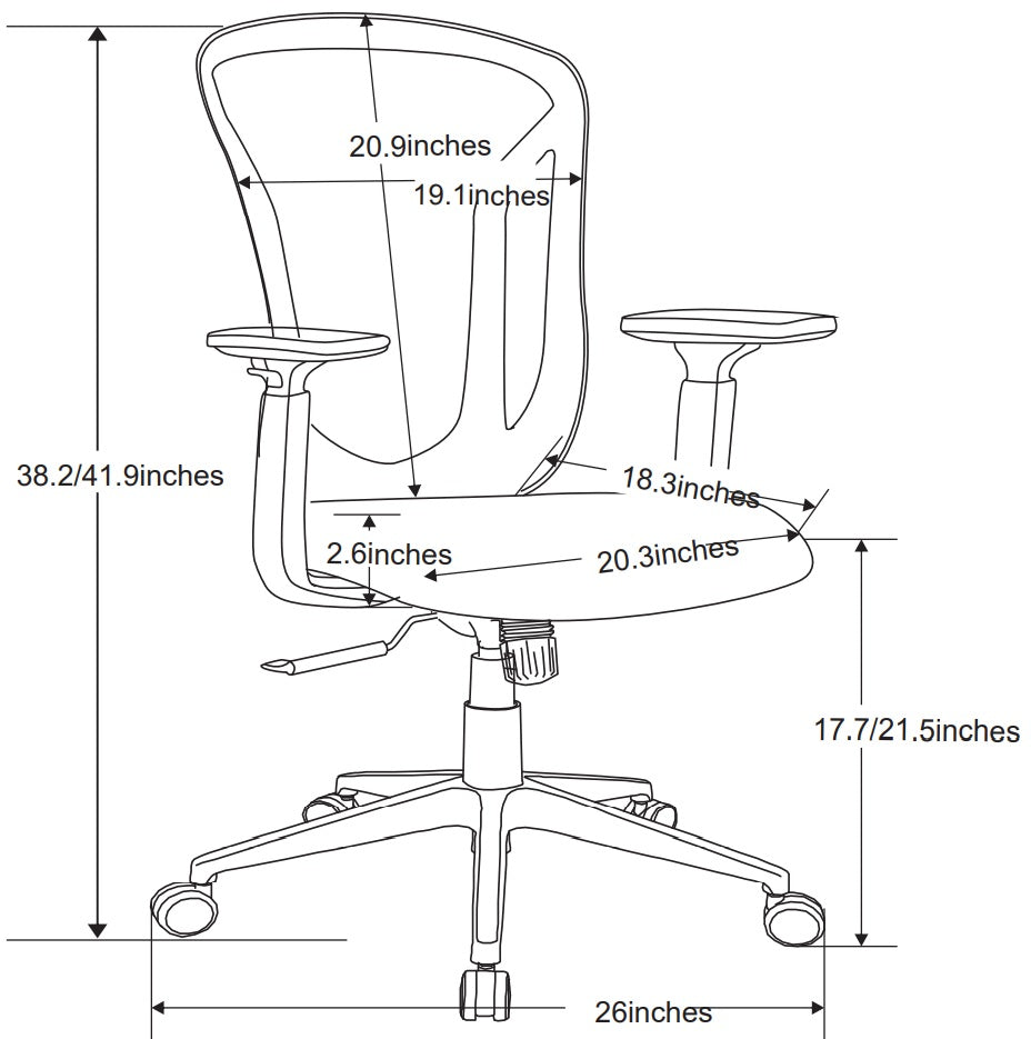 CHAISE DE BUREAU  ( Meuble Mtl )