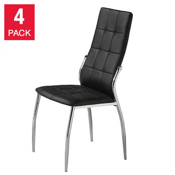 CHAISE DE SALLE À MANGER, JEU DE 4 - NOIR ( Meuble Mtl )