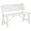 Banc de jardin en bois pour l'extérieur, banc de patio pour 2 personnes, causeuse pour pelouse, terrasse, cour, porche et entrée, blanc