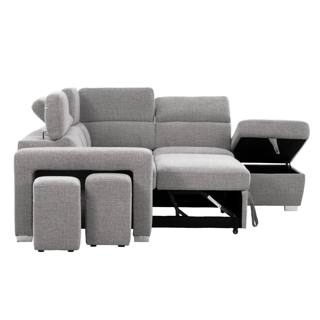 Sectionnel Pamina droit avec lit escamotable