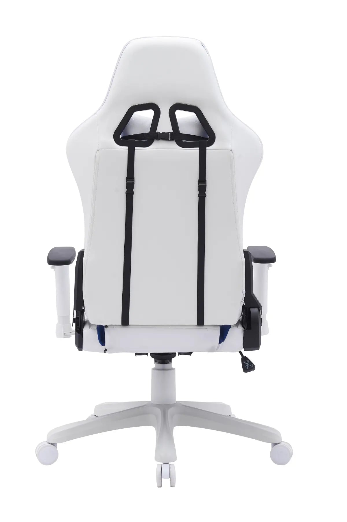 KMX White/Blue Gaming Chair | Racing Style and Lumbar Support
