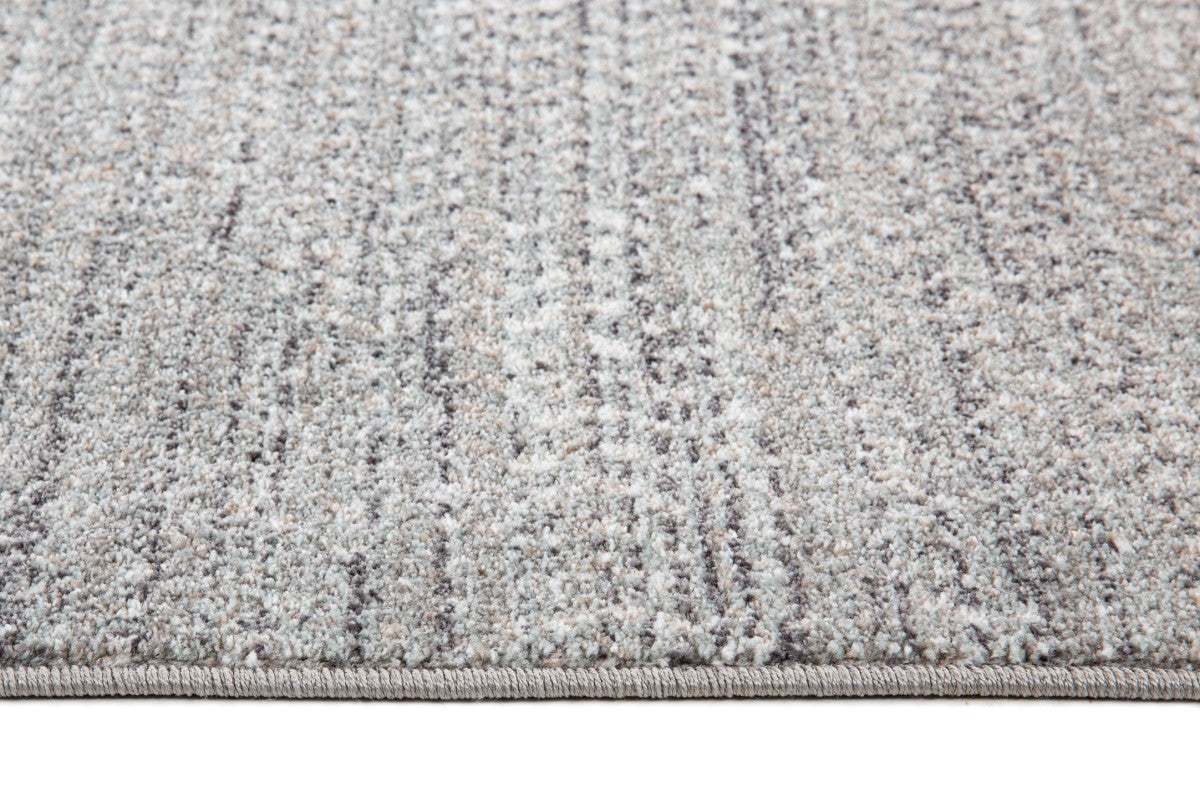 Tapis contemporain Oakville 7x9 | Blanc et Argent au fini usé