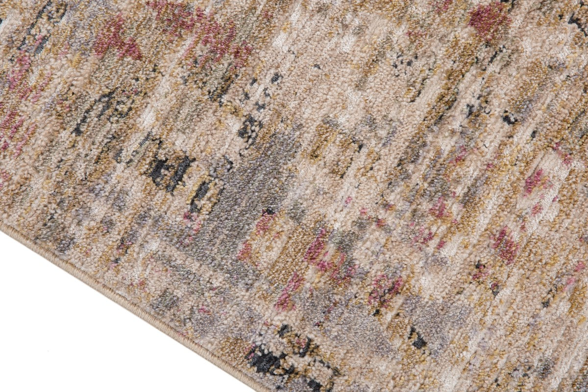 Tapis contemporain Magnolia 5x8 | Palette terreuse et fini utilisé