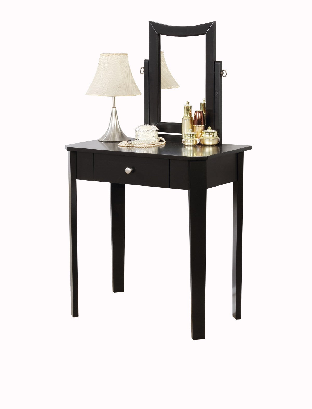 Petite coiffeuse Cecilia Noire | Design moderne avec tiroir