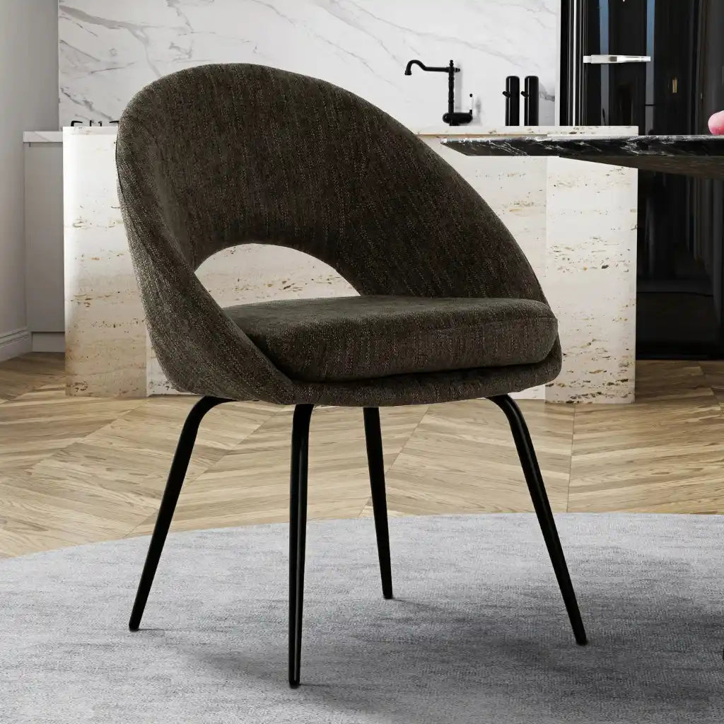 chaise de salle à manger ergonomique taupe | Lot de 2