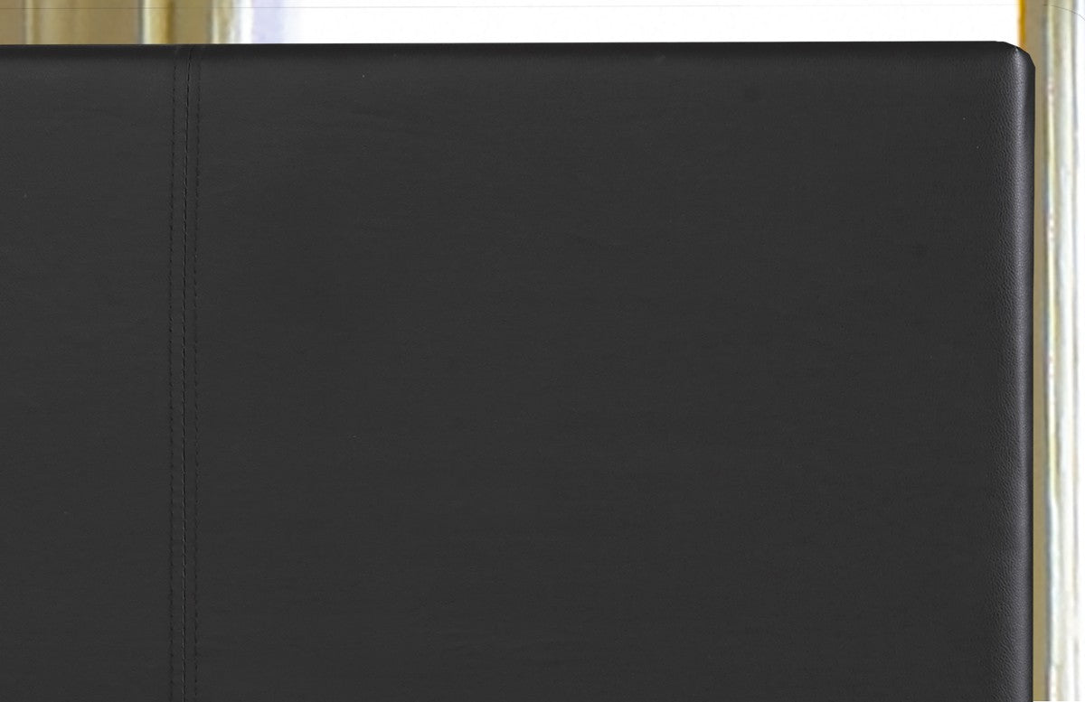 Lit Twin Noir : Plateforme Élégante en Simili-Cuir Durable (