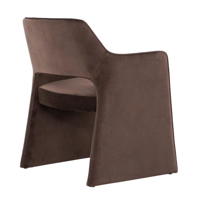 Chaises de salle à manger 9109 | Velours brun luxueux