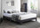 Lit plateforme en bois d'essence et placage - Support de matelas inclus, couleur espresso ( Meuble Mtl )