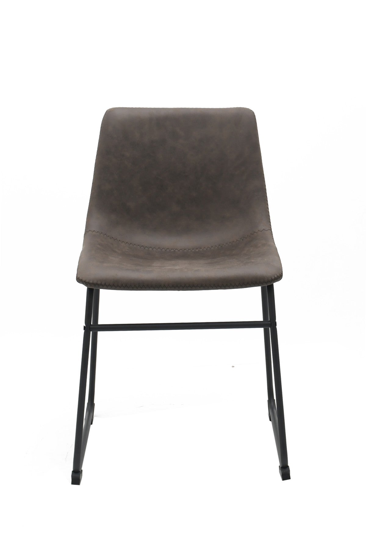 Chaises Ralphi en tissu brun vintage | Duo avec cadre en acier noir