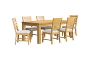 Ensemble de salle à manger Ottilie Miel | Table extensible de 95 po en bois massif