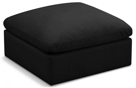 Pouf modulaire confort standard en velours moelleux