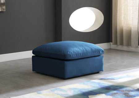 Pouf modulaire confort standard en velours moelleux