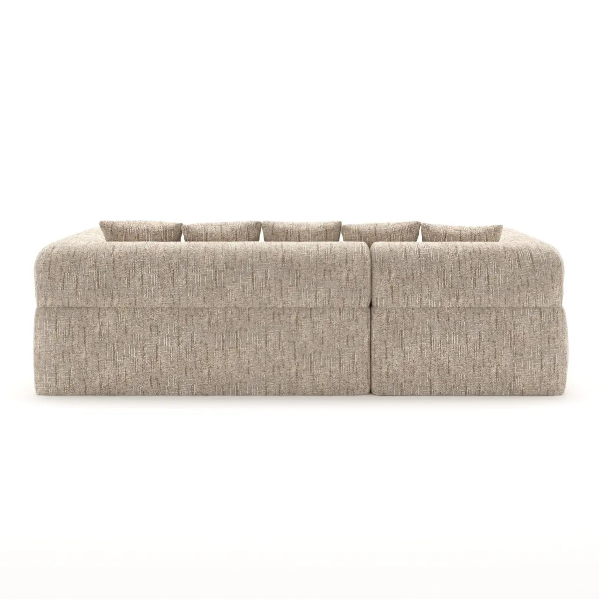 Sectionnel en tissu taupe | Confort Pocket Coil et mousse 30D