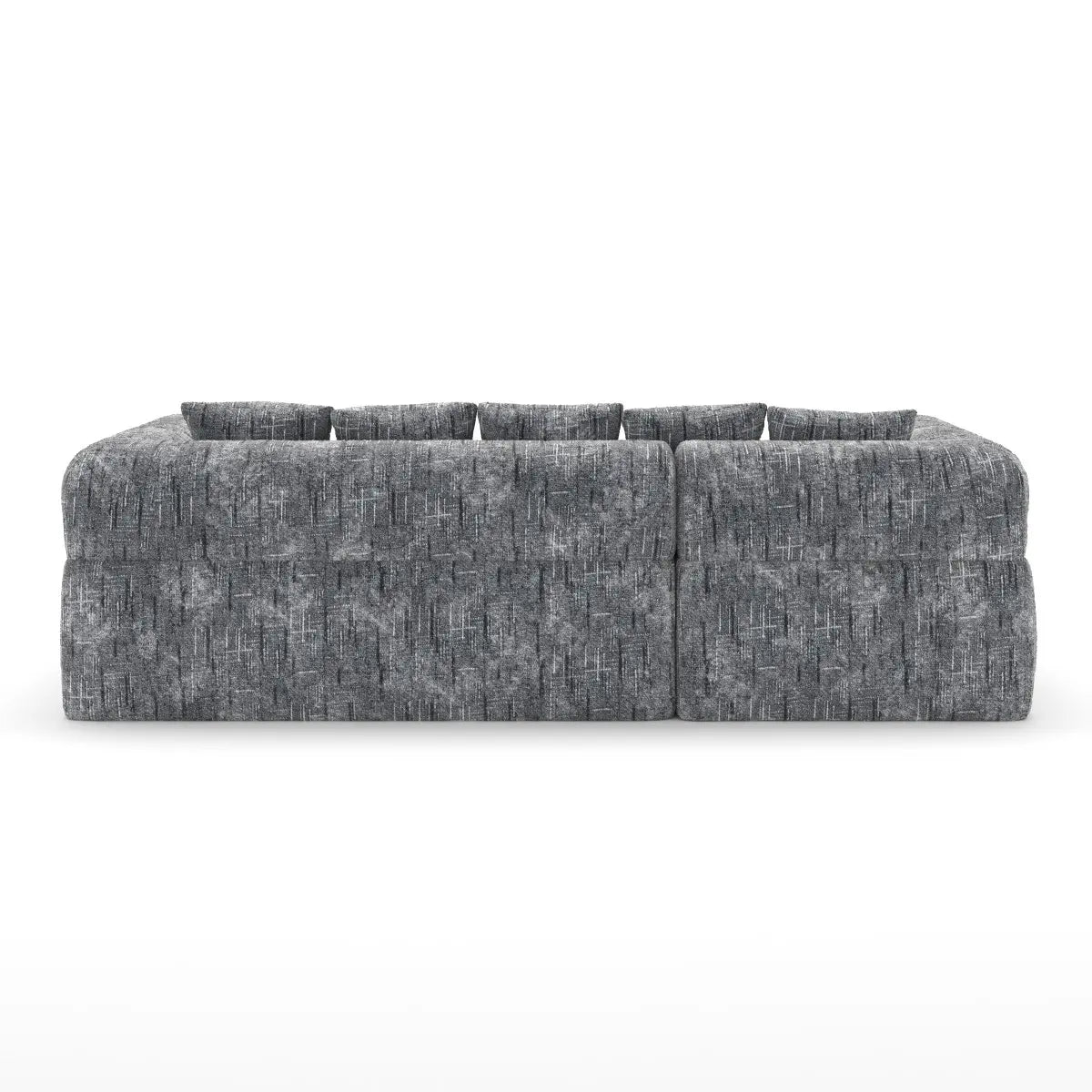 Sectionnel en tissu gris Mason | Ressorts ensachés confort et mousse 30D