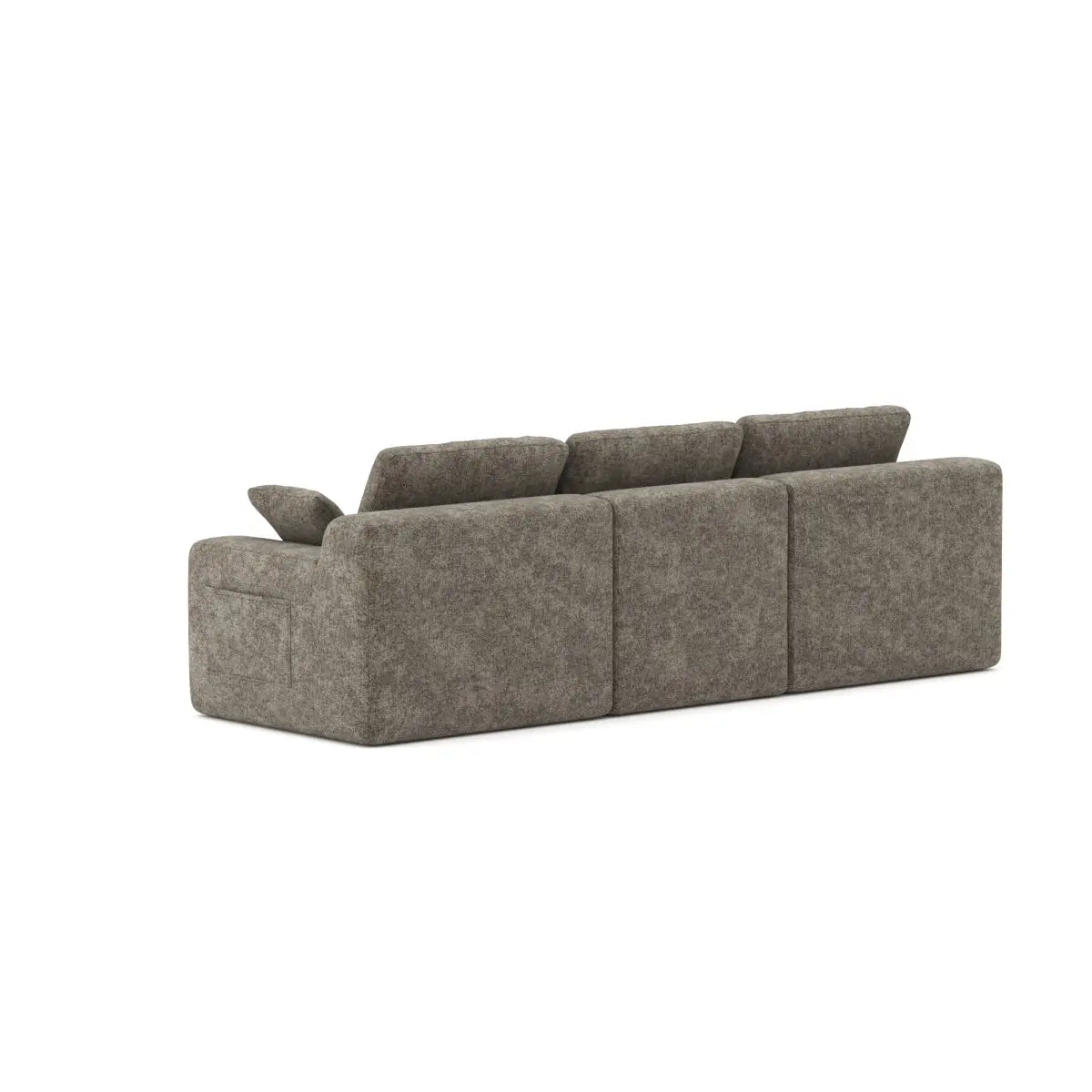 Grand sectionnel en tissu brun | Confort Pocket Coil et mousse 30D
