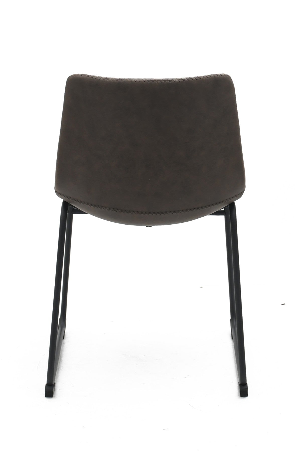 Chaises Ralphi en tissu brun vintage | Duo avec cadre en acier noir