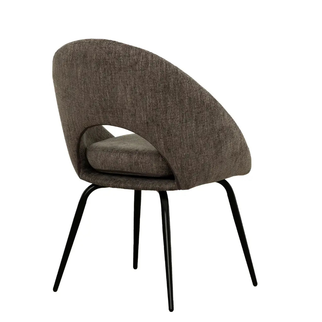 chaise de salle à manger ergonomique taupe | Lot de 2