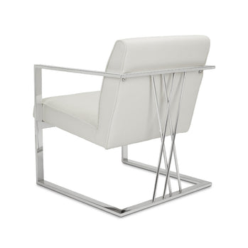 Chaise Fairmont : Similicuir blanc