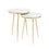 Tables de bout Belvin : marbre blanc