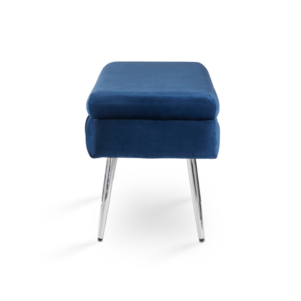 Banc de rangement Marcella : bleu marine