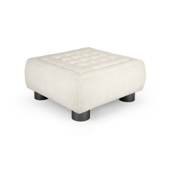 Henry Ottoman : tissu de fourrure bouclée