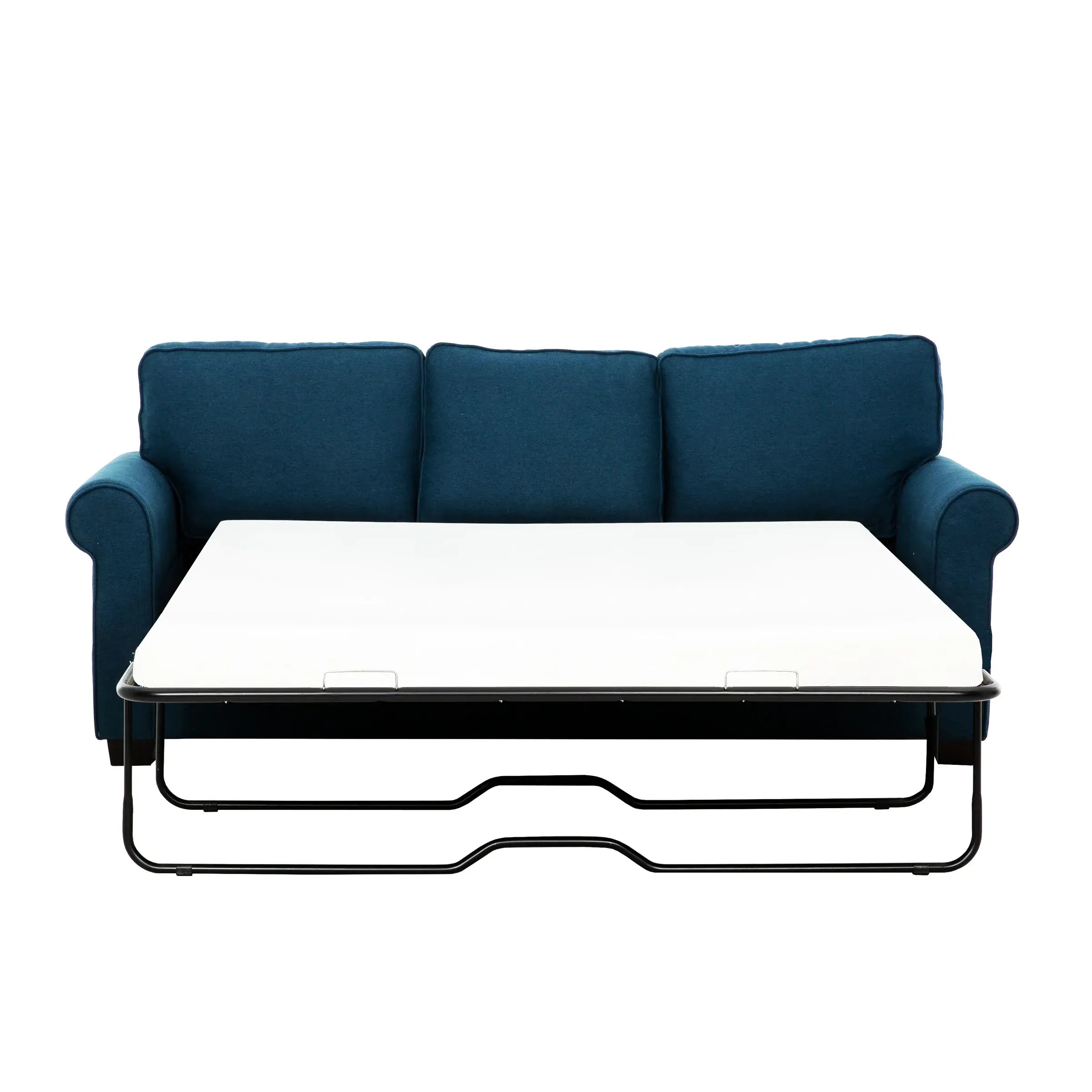 Canapé-Lit Bleu Marin avec Matelas Queen