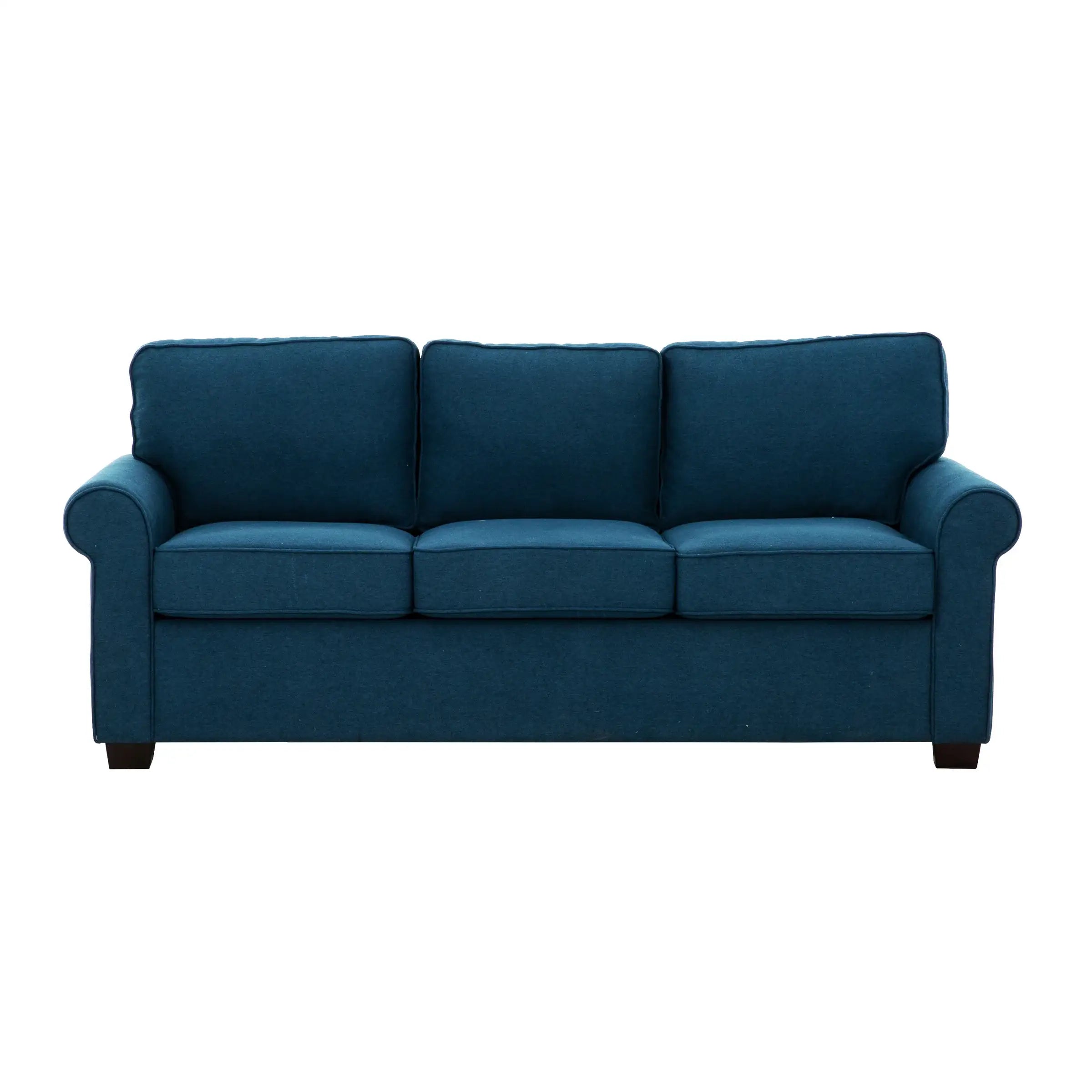 Sofa-Lit Bleu Marin avec Matelas Queen