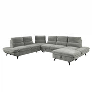 Sectionnel d’angle Clermont gris argent – Style moderne