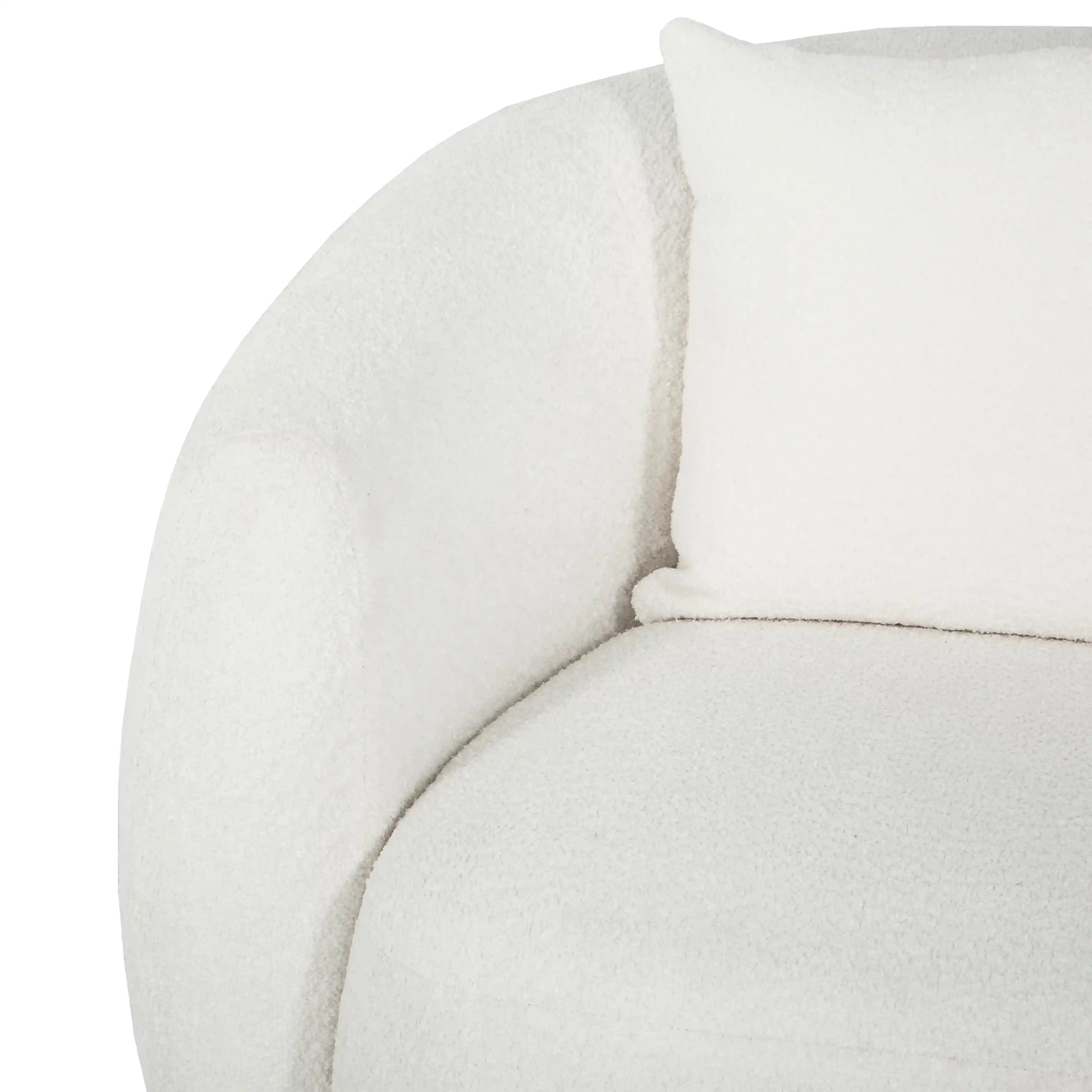 Canapé Diana en bouclé ivoire – Confort moderne et doux