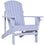 Chaise Adirondack classique Muskoka, chaise longue de jardin avec porte-gobelet pour Patio, intérieur, jardin, gris