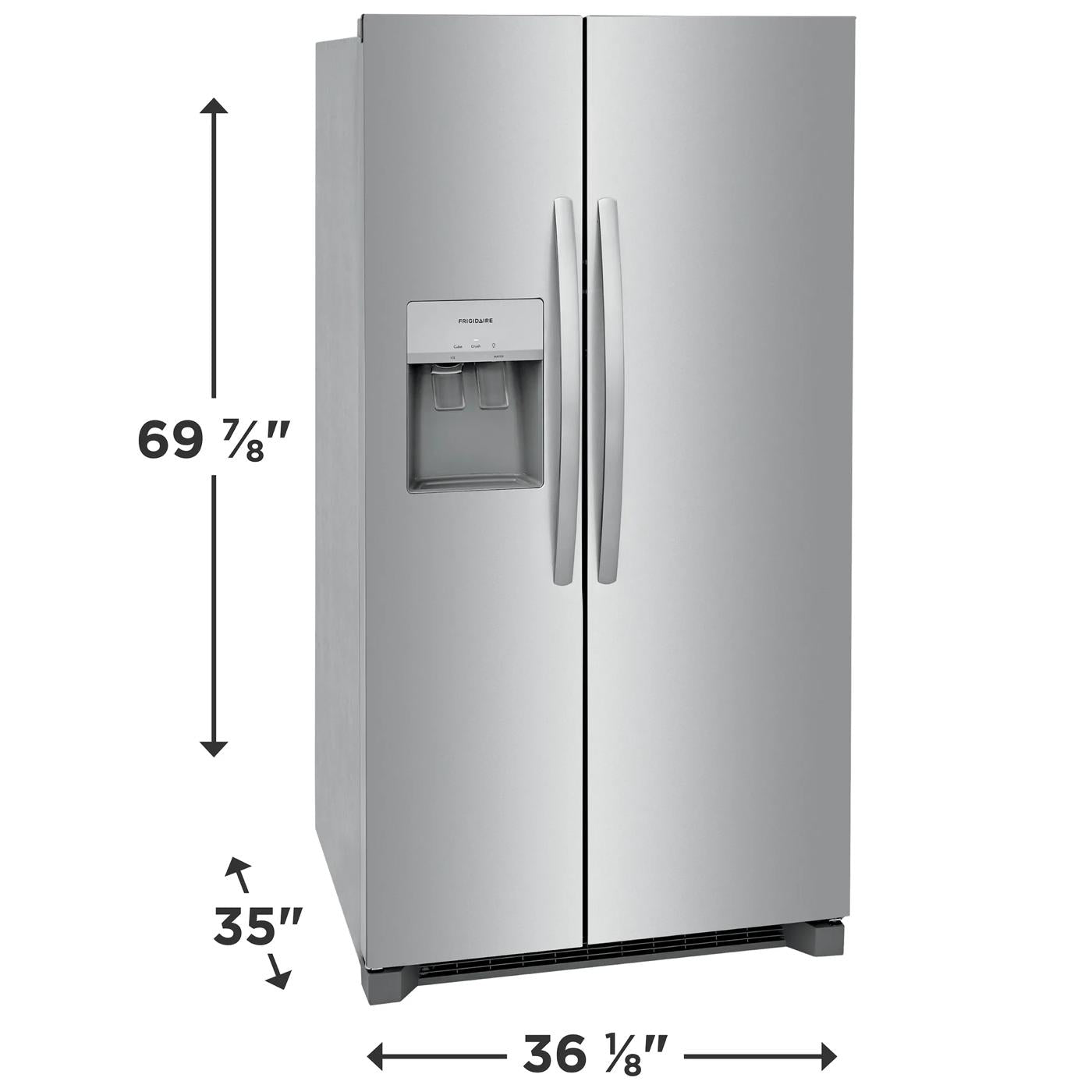 Réfrigérateur Frigidaire 26 pi³ côte-à-côte acier inoxydable 36 po