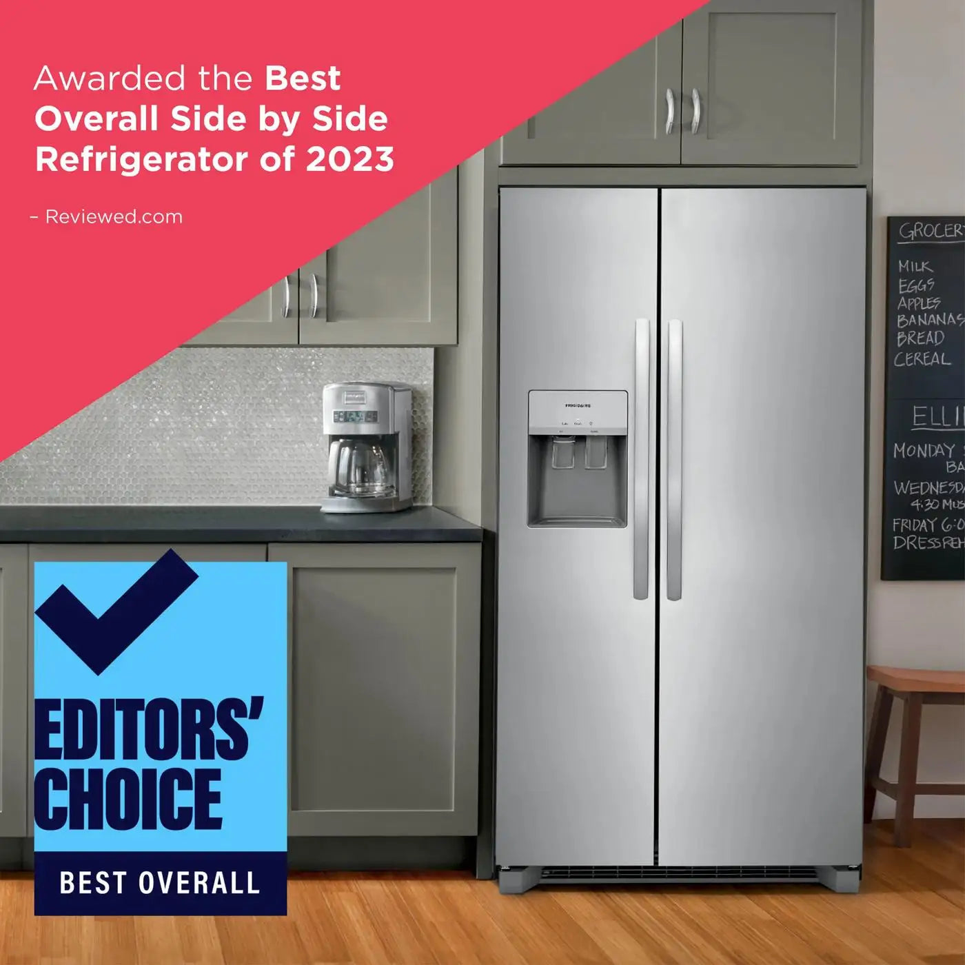 Réfrigérateur Frigidaire 26 pi³ côte-à-côte acier inoxydable 36 po