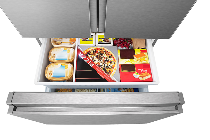 Hisense 19,8 Cu. pi. Réfrigérateur à portes françaises - RF200D4CSE ( Meuble Mtl )