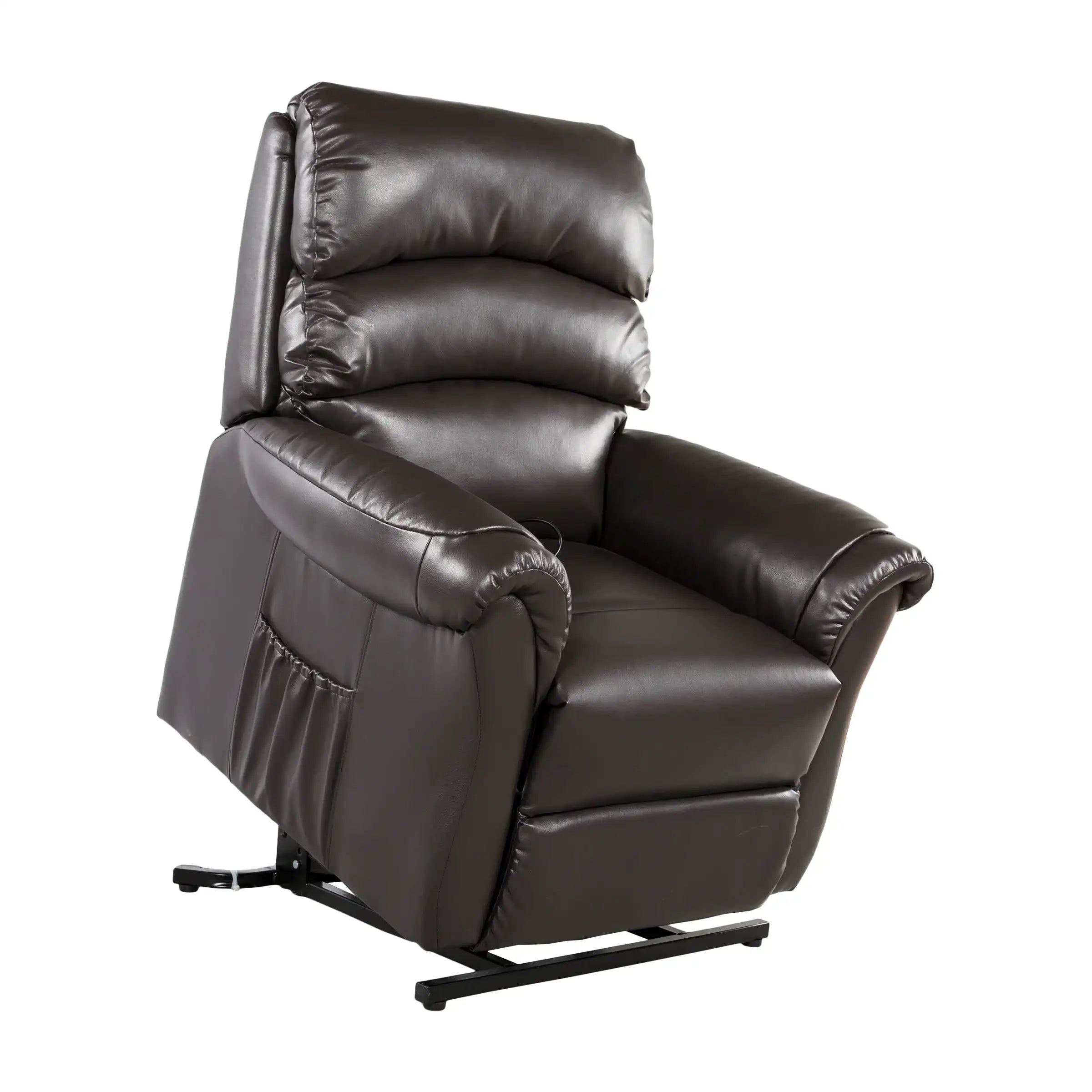 Titre A : Fresna : Fauteuil Autobloquant et Élévateur Brun Foncé