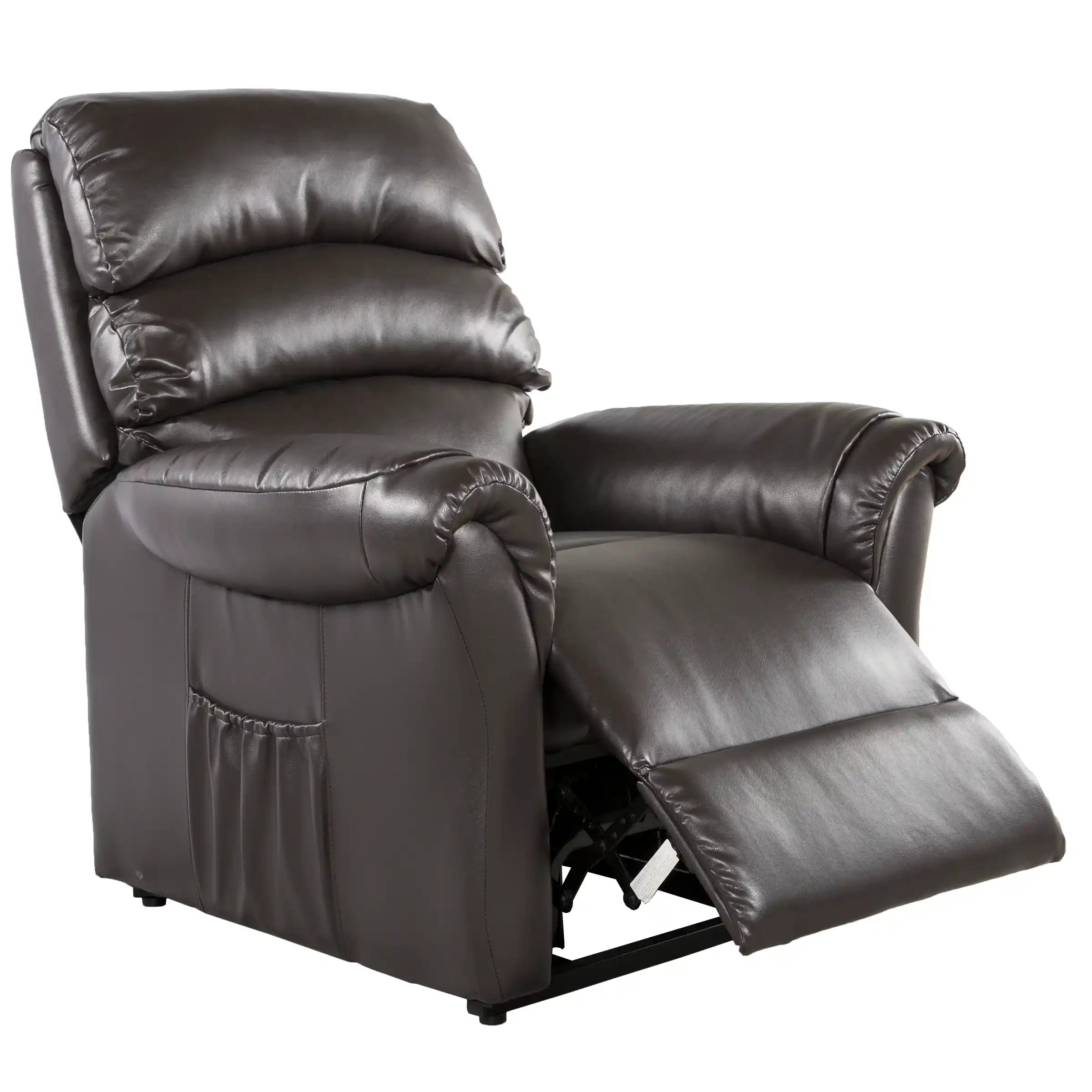 Titre A : Fresna : Fauteuil Autobloquant et Élévateur Brun Foncé