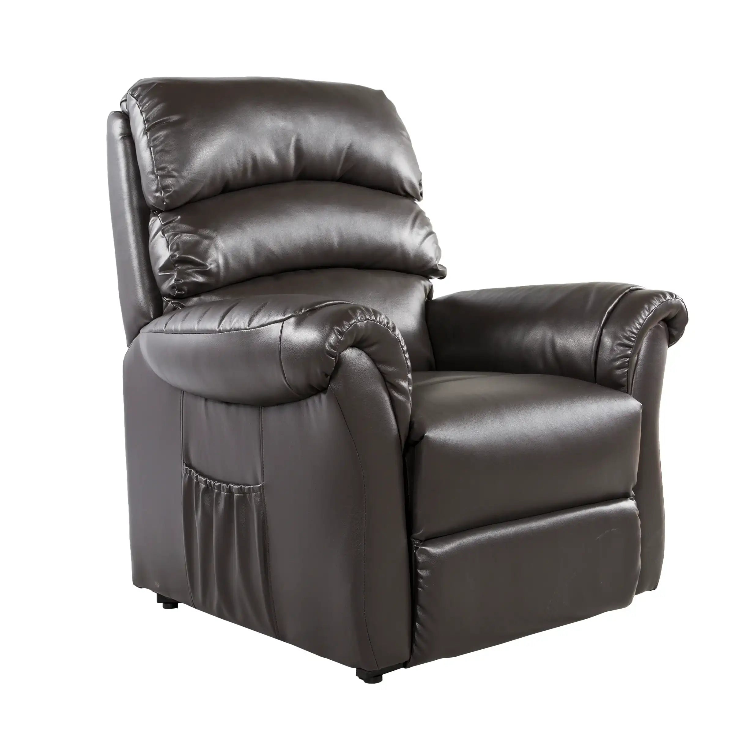 Titre A : Fresna : Fauteuil Autobloquant et Élévateur Brun Foncé