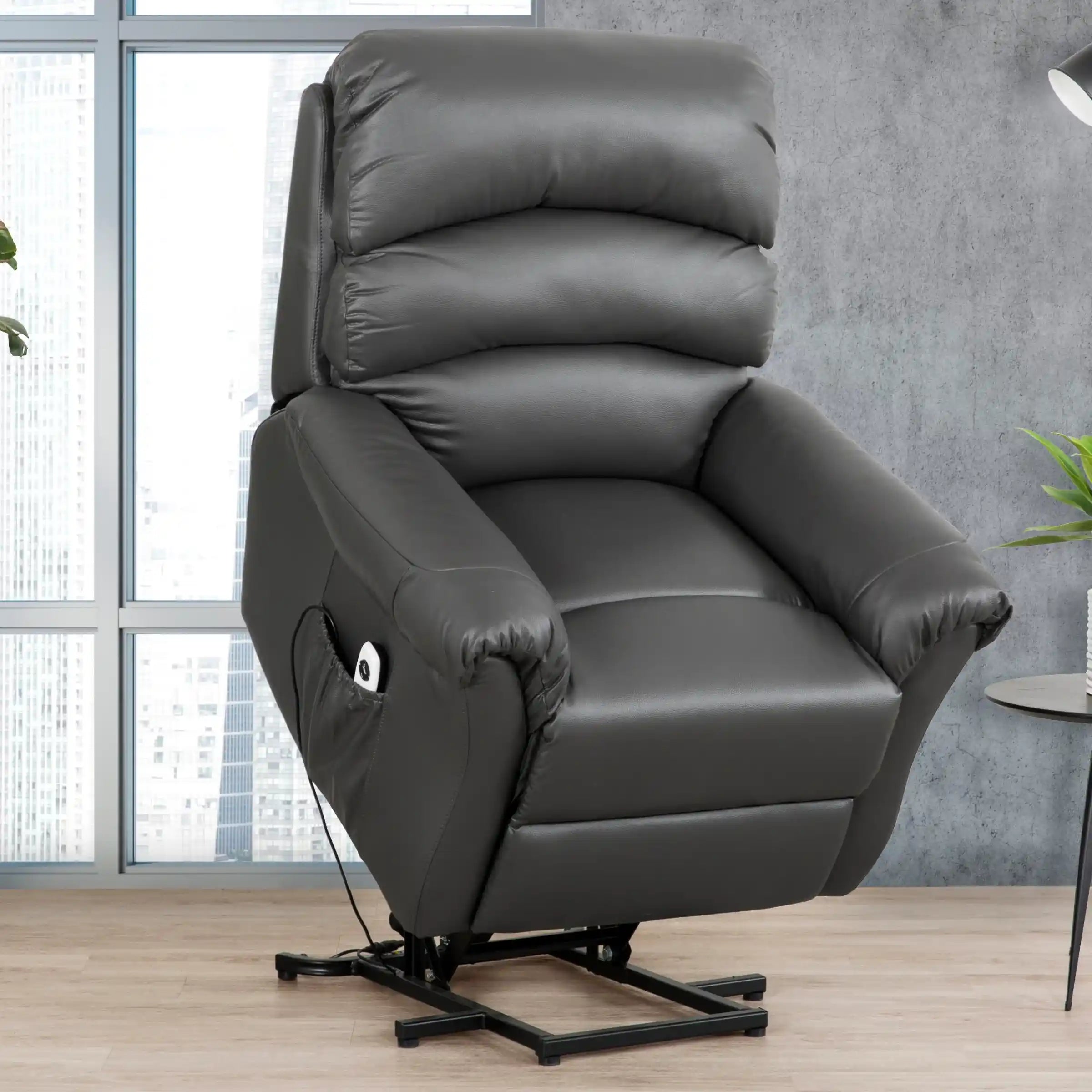 Fauteuil Fresna Power Lift | Faux Cuir Charbon Durable
