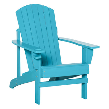 Chaise Adirondack classique Muskoka, chaise longue de jardin avec porte-gobelet pour patio, intérieur, jardin, turquoise