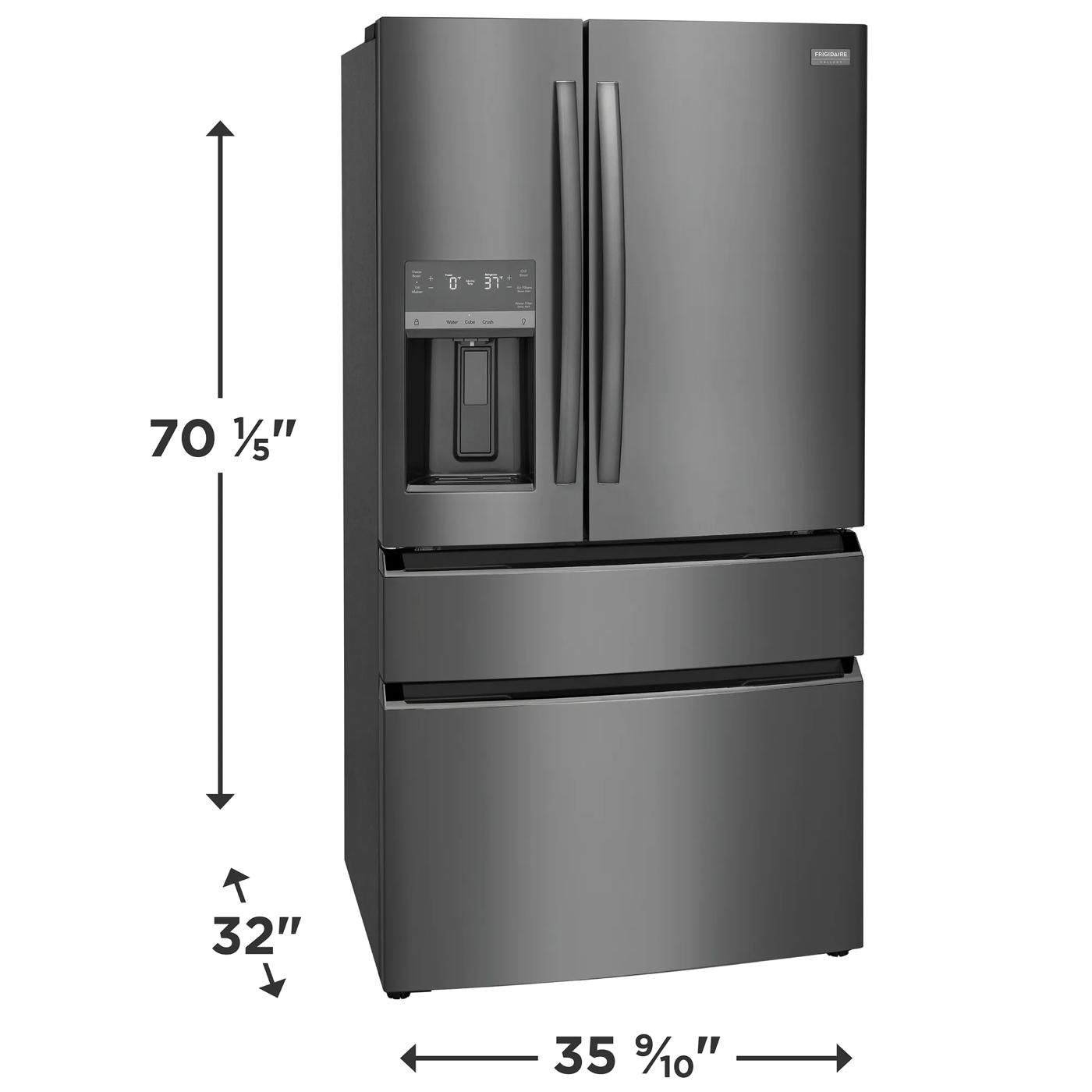 Réfrigérateur Frigidaire Gallery 22 pi³ 4 Portes Inox 36"