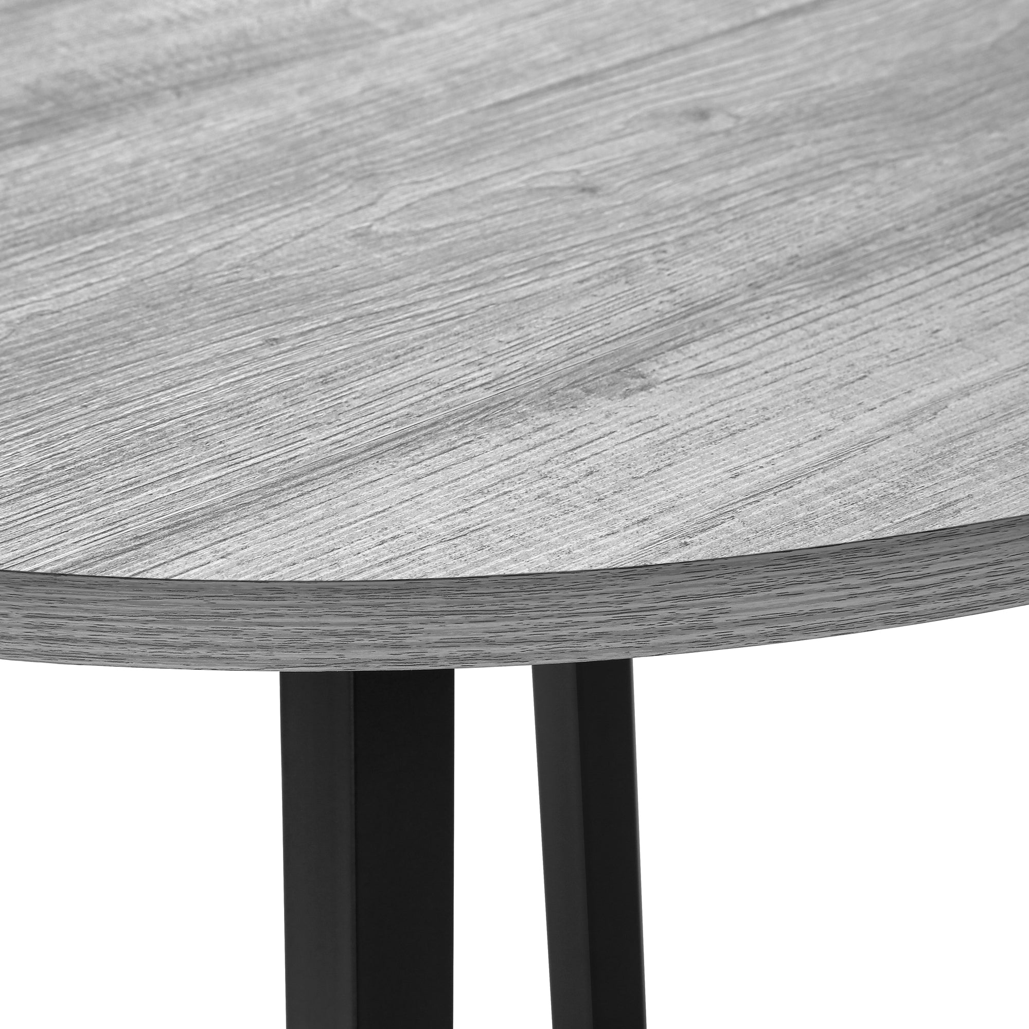 ENSEMBLE À SALLE À MANGER - ENSEMBLE 3PCS / PLATEAU GRIS / MÉTAL NOIR