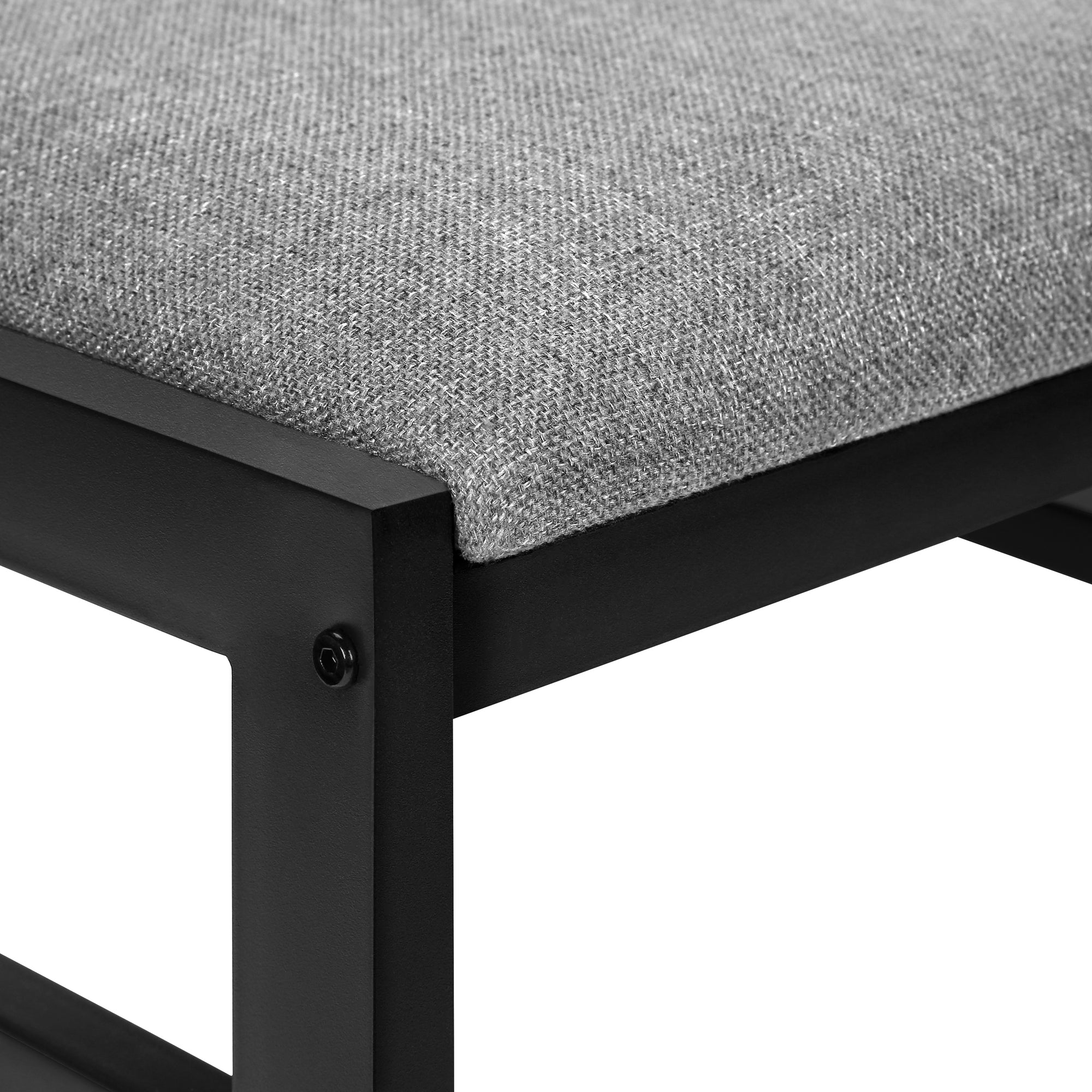 ENSEMBLE À SALLE À MANGER - ENSEMBLE 3PCS / PLATEAU GRIS / MÉTAL NOIR